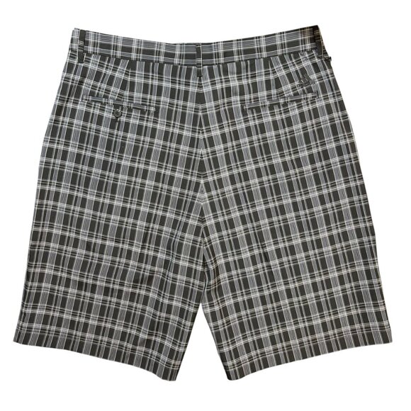 Adidas Shorts Men's MCC Plaid Novelty Golf Black /Precinct Flat Front NWT - Picture 3 of 7